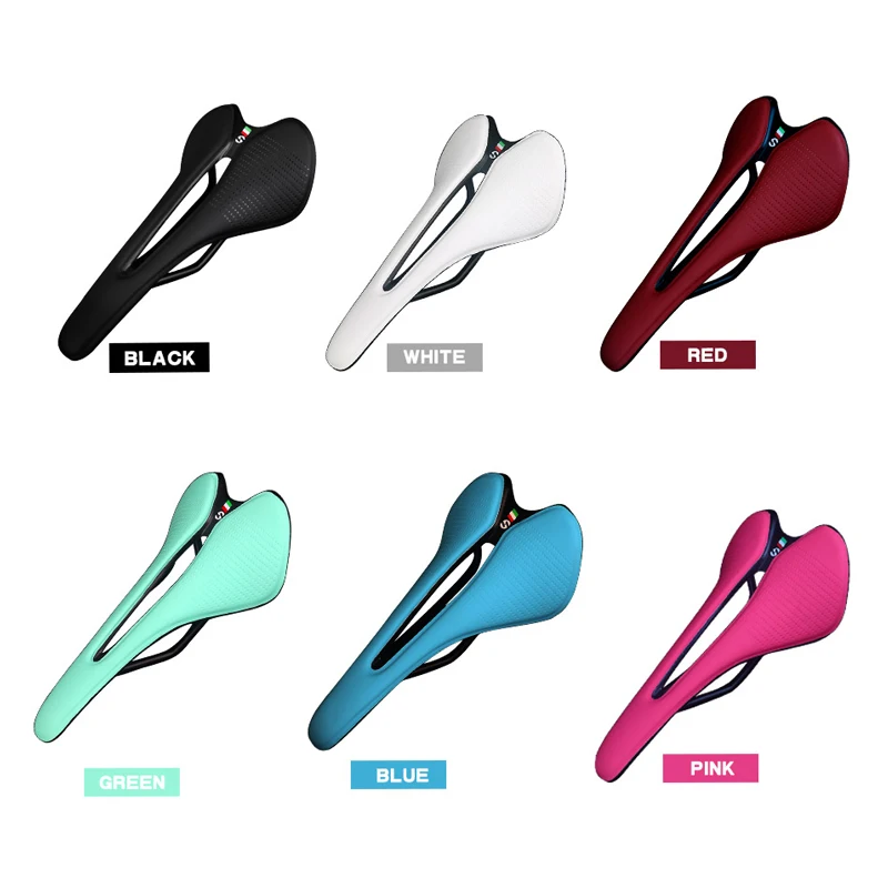 

STLF Toseek Plastic/Pvc Mountain Bike Seat Black/Green/White/Red Suspension EVA Comfort Saddle Leather Bicycle Road Bike Saddle