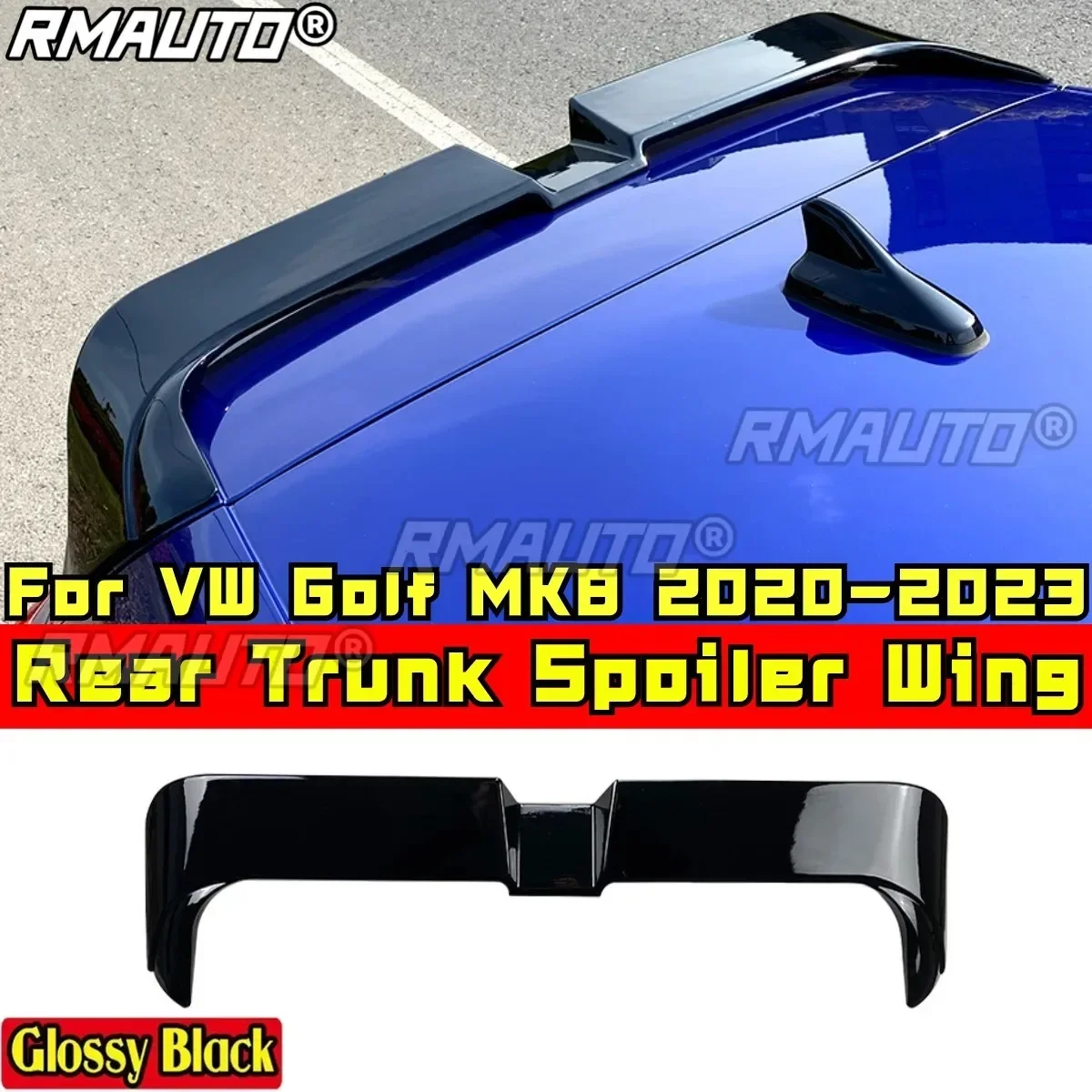 

Комплект кузова Golf MK8, задний спойлер на крышу, сплиттер, глянцевое черное крыло в спортивном стиле для VW Golf MK8 2020-2023, автомобильные аксессуары