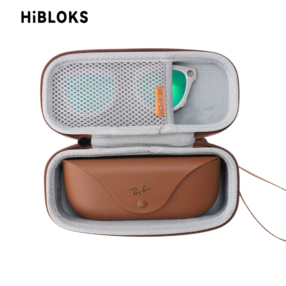 

HIBLOKS For RayBan Meta Wayfarer RW4008/RW4006 Skyler RW4010 Headline RW4009/RW4009F Portable Bag Anti-fall Soft VR Glasses Bag