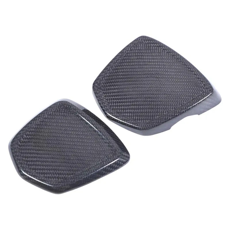 

Real dry Carbon Fiber Car Rear Emblem Logo Ring Trim Panel Cover Protection Car parts 2PCS For Abarth 595 695 2012-2023