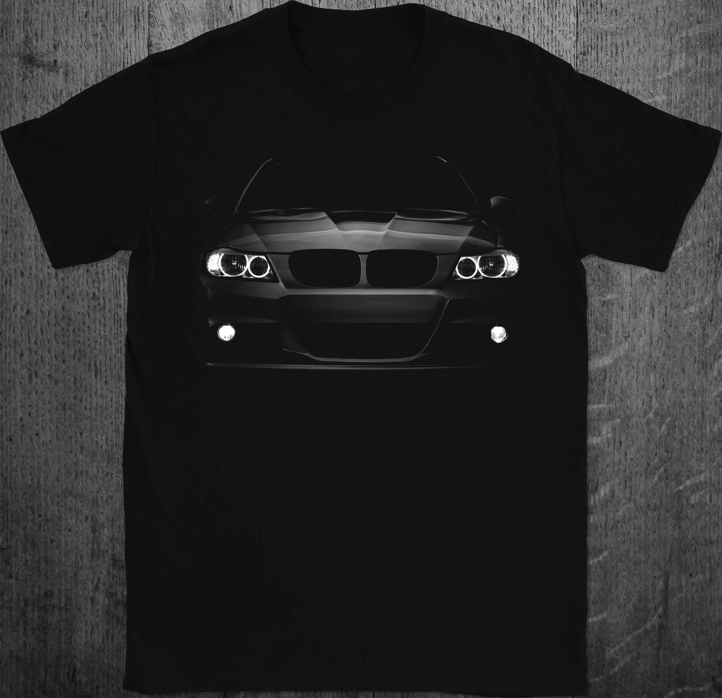 Bimmer E92 M3 camiseta azul Angel Eyes Oss Beemer faros brillo negro