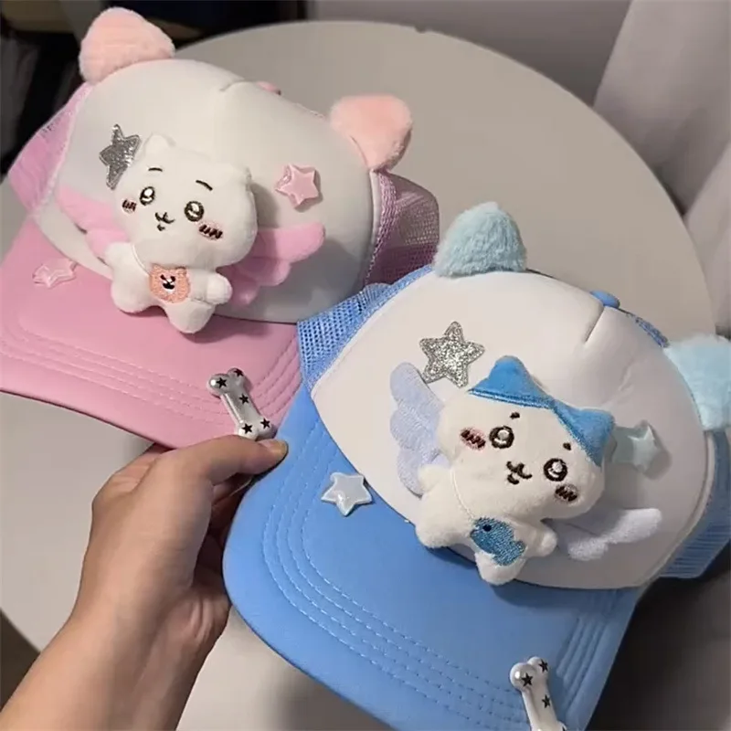 

Miniso Anime Kawaii Chiikawa Baseball Cap Y2K Cute Cartoon Lovely Doll Anime Peripherals Casual Sun Protection Hat Gifts Girls