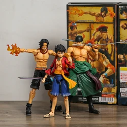 MH Variable Action Heroes One Piece Portgas D Ace Monkey D Luffy Roronoa Zoro Figurka akcji Model Zabawka Prezent Do Kolekcji