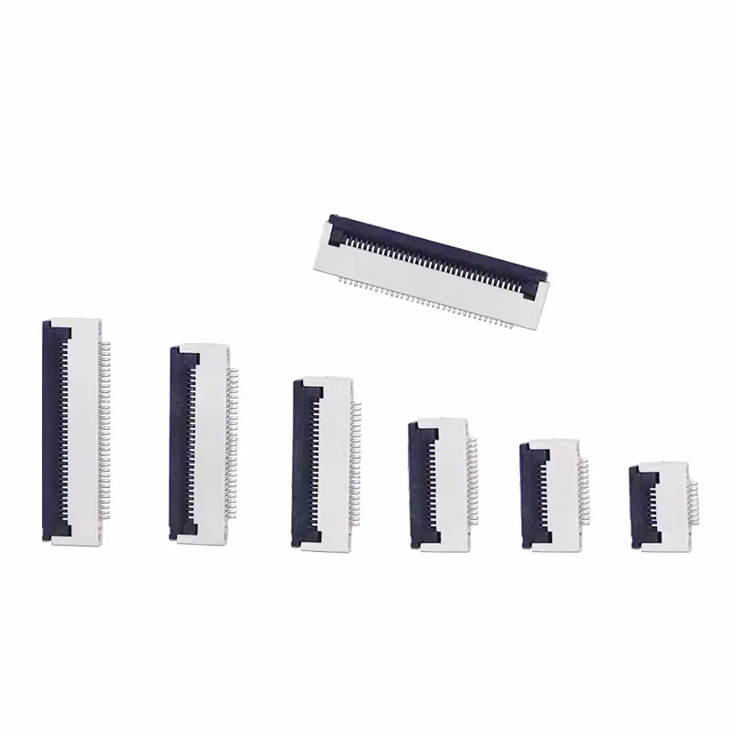 10pcs 0.5mm/1.0mm Pitch Under Clamshell Socket FPC FFC Flat Cable Connector 4P 5P 6P 8P 10P 12P 14P 16P 20P 22P 24P 30P 34P