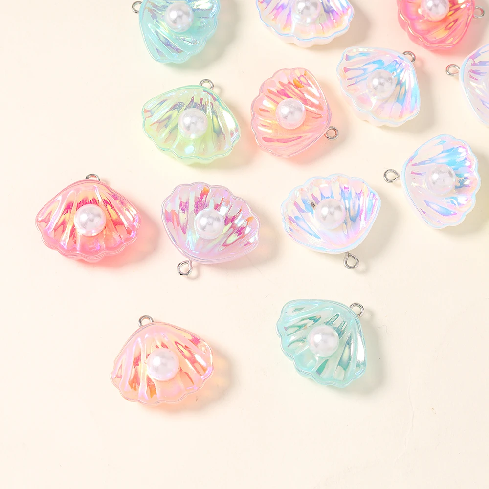 10 buah liontin kerang pantai  - Resin Art Beach Theme ulasan dan harga