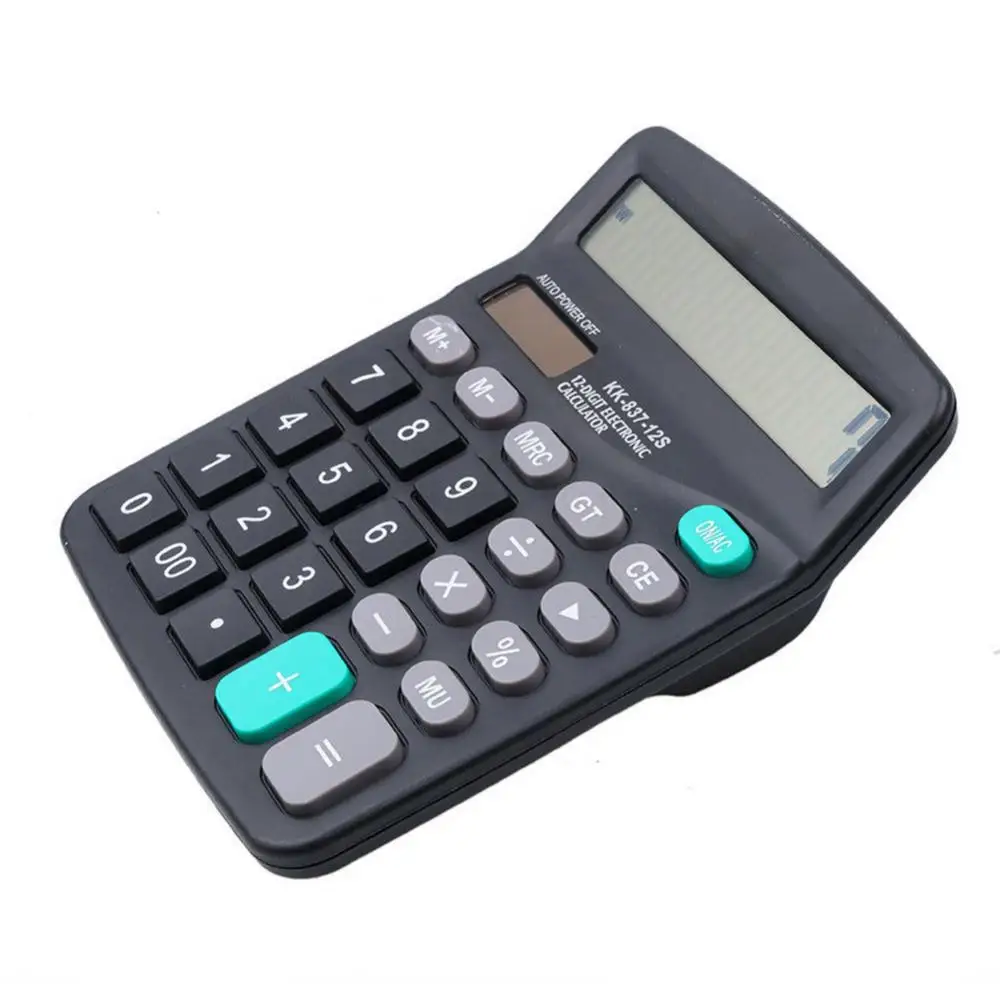 Retro Calculator Portable Solar Power 12 Digits Scientific Calculator Student School Study Supply