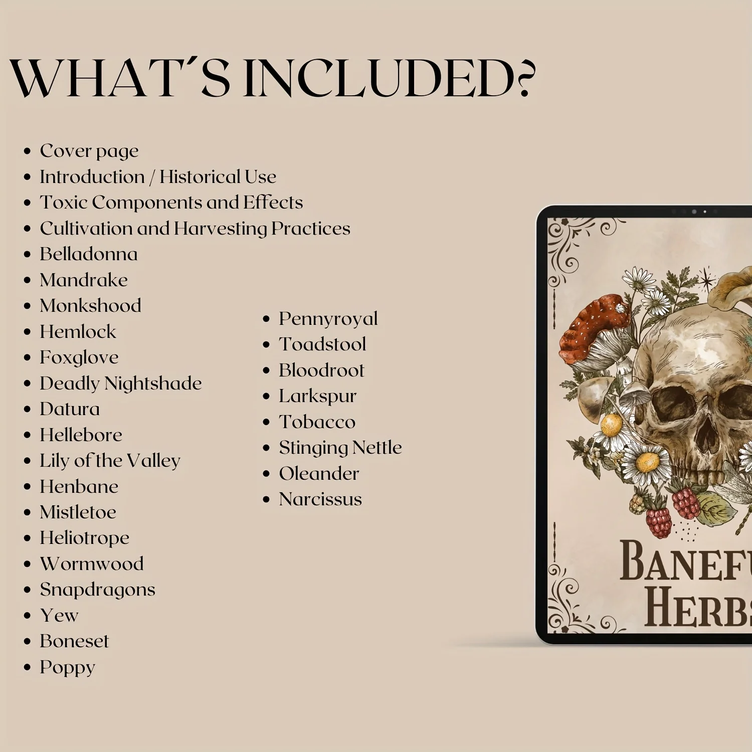 دليل السم النهائي - اكتشف أسرار الأعشاب في هذه المجموعة الجميلة، ويتميز الرسوم التوضيحية النباتية والشفاء العشبي