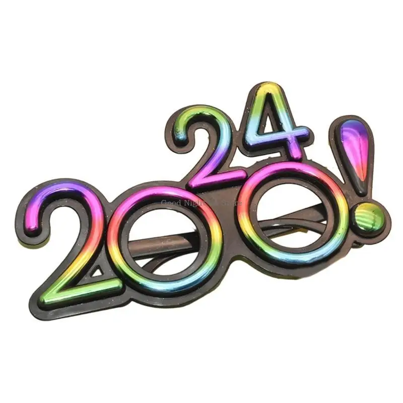 

New Year Glasses Frame Glittering Eyeglasses Frame Cosplay Props Sunglasses