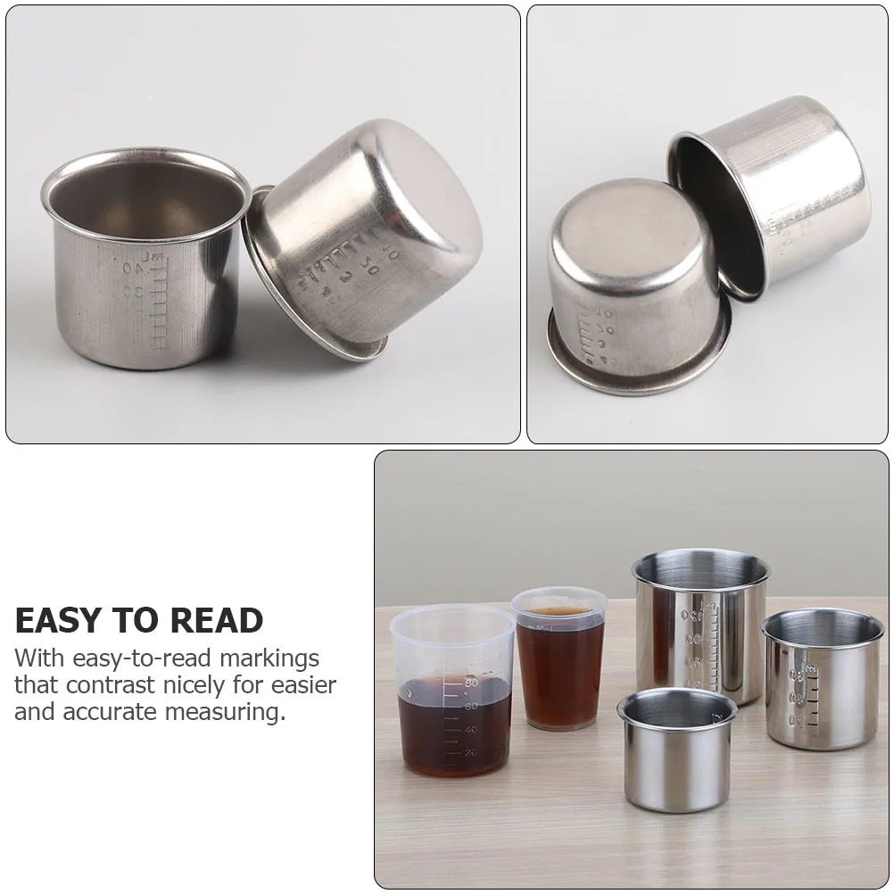 

10Pcs 40Ml 304 Stainless Steel Measuring Cups Perfect For Liquid Solid Ingredients