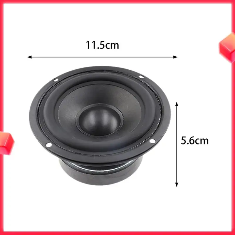 【NEW LISTING】2X Universal 4.5Inch Round Speaker Stereo Sound System 25W Premium Audio Accessories Audio Midrange Loudspeaker