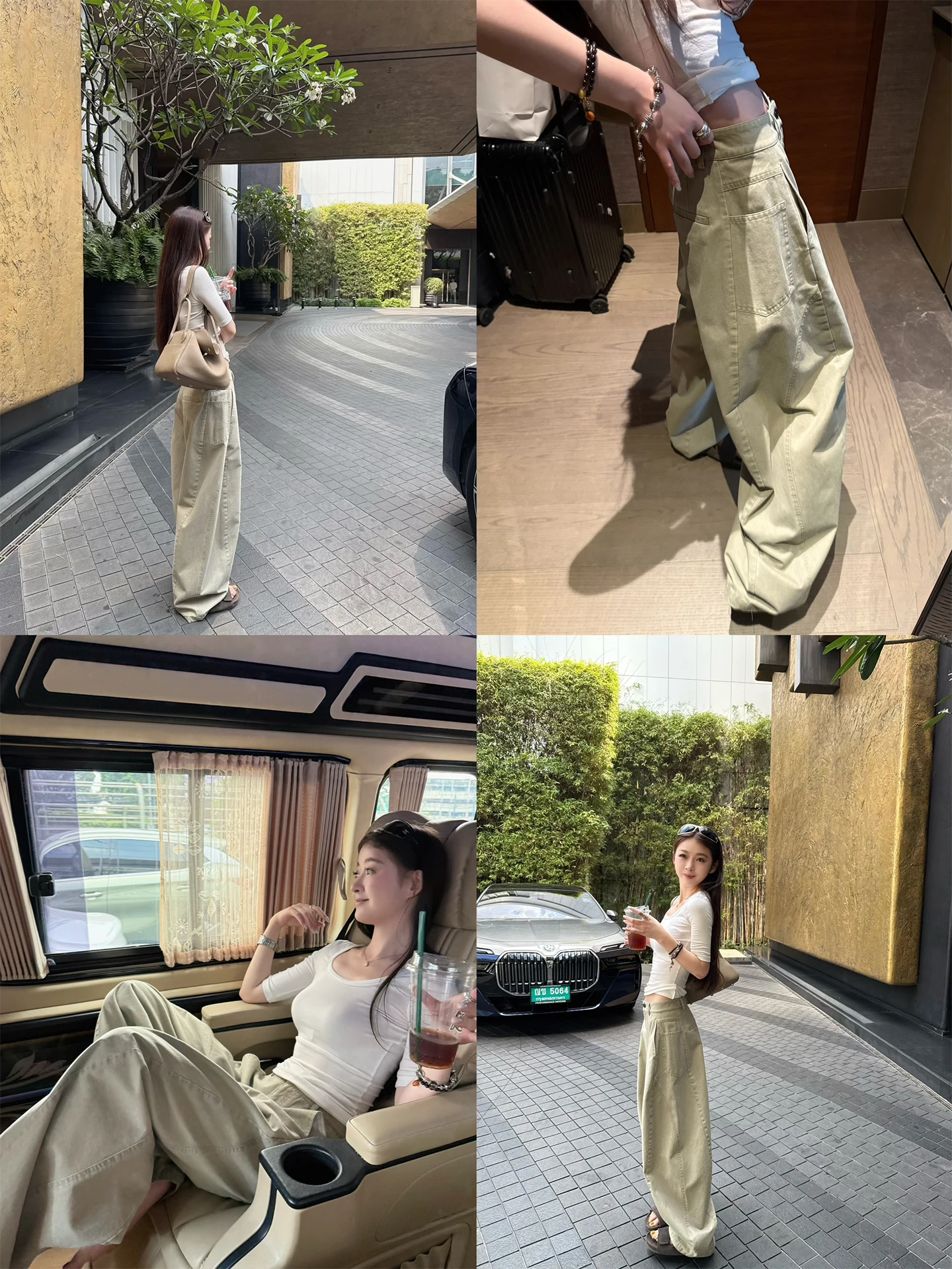 

Sweet Cookie Heavy Industry Proced Loose Feel Workwear Pants Cotton Casual Sle l Waist for Girls Here Yaya op