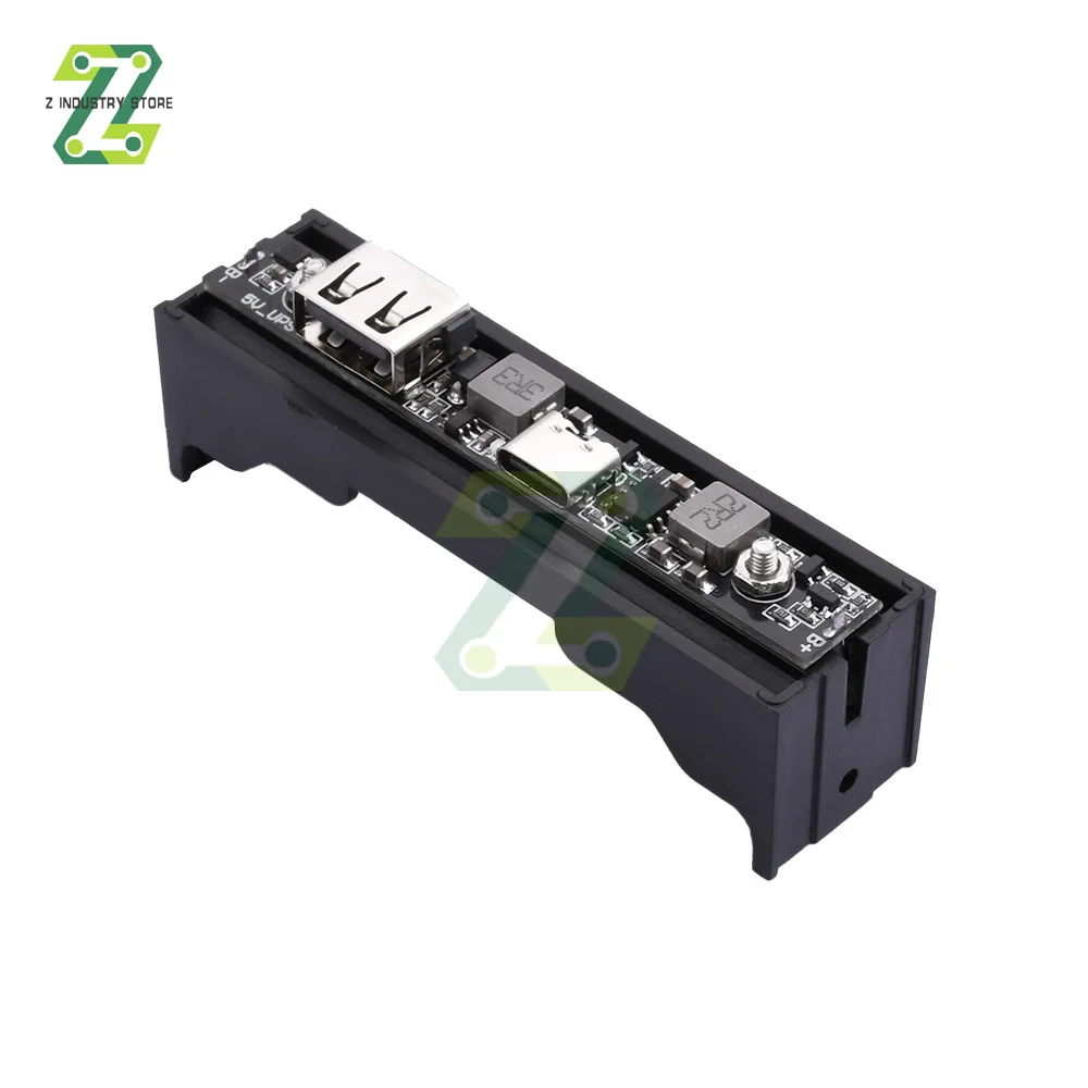 Type-C DC5V 18650 Lithium Battery Step Up Booster Charger Module UPS Power Supply / Converter With Battery Box