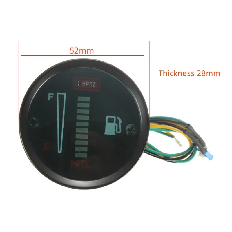 Allsome12V Universal Fuel Car Motorcycle Fuel Level Meter Gauge 8 LED Light Display Vehicle Fuel Level Display Gauge