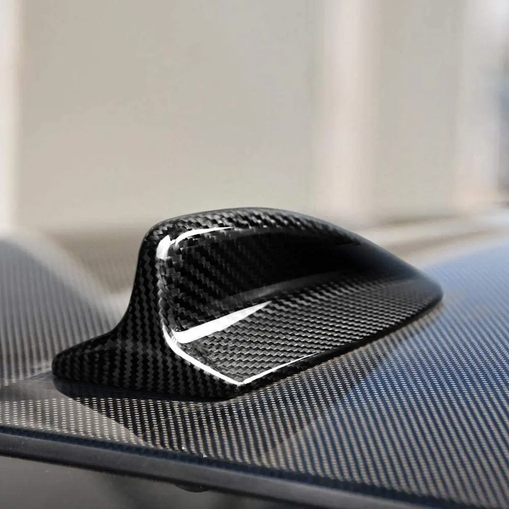 Efficientt-For 3 Series E90 E92 X1 X5 X3 X6 Car Antenna Shark Fin Cover Trim Carbon Fiber Style ABS Accessories