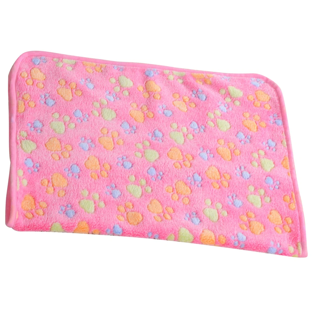 بطانية حيوانات أليفة دافئة للكلاب والقطط الصغيرة جرو هريرة بساط النوم لينة الصوف السرير حصيرة للأريكة الطابق سيارة استخدام الوردي الكلب البطانيات