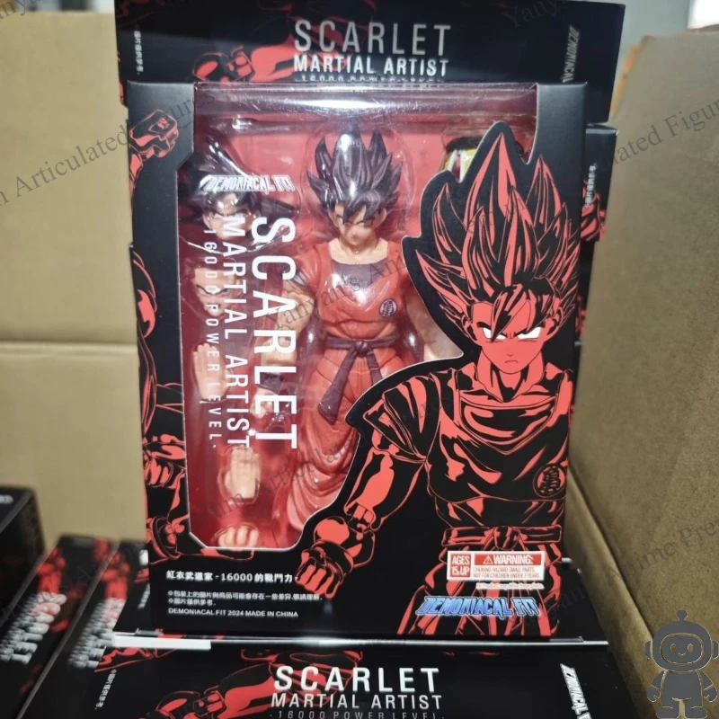 

In Stock Demoniacal Fit Son Goku 16000 Power Level Red Martial Artist Dragon Ball SHF Scale Action Figure Collectible Toy Gift