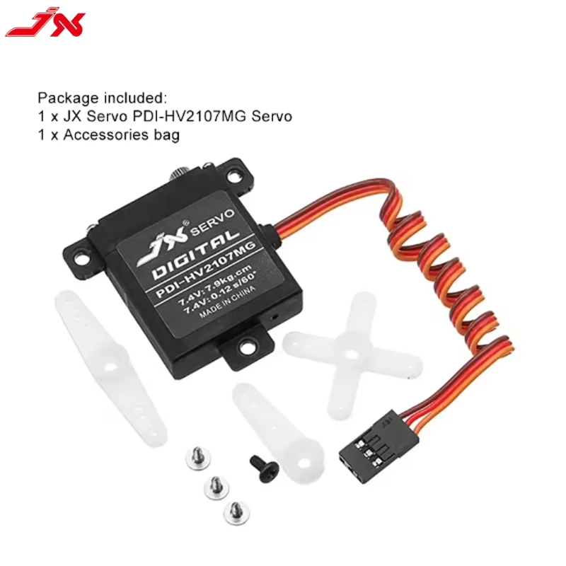 JXサーボ PDI-HV2107MG ロボットアームサーボ - 7kg・cmトルク、0.10秒/60 °   スピード、産業オートメーション向けIP67防塵