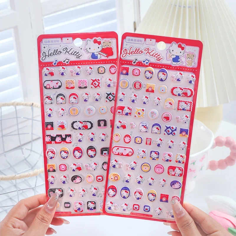 paquete-de-20-pegatinas-3d-kawaii-de-sanrio-kitty-creativas-para-scrapbooking-decoracion-de-diarios-Albumes-y-etiquetas