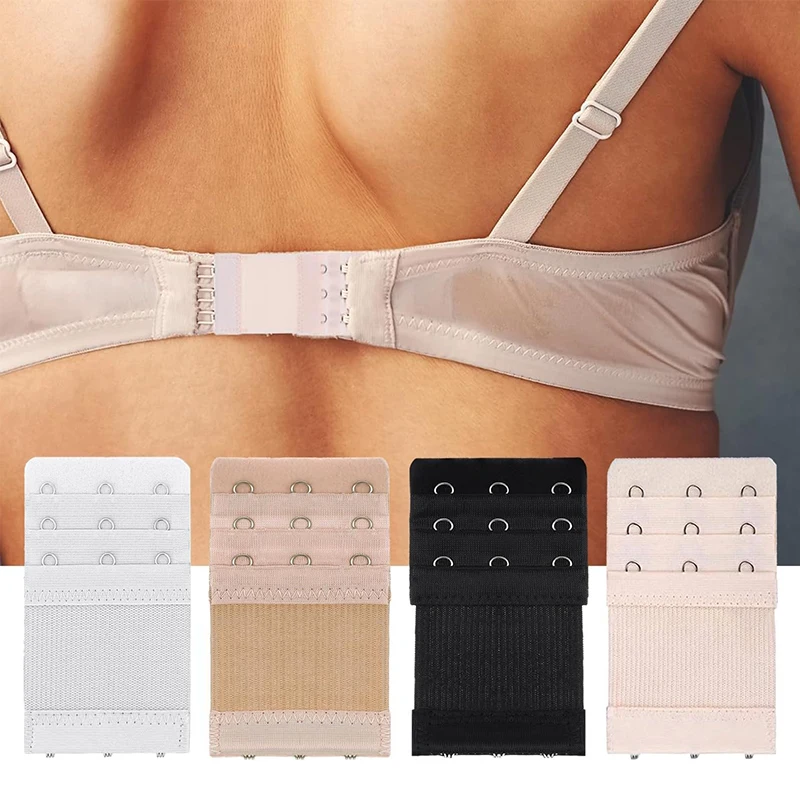 3 Pieces Bra Extender for Women's Elastic Bra Extension Strap Hook Clip Expander Adjustable Belt Buckle Intimates Accessories