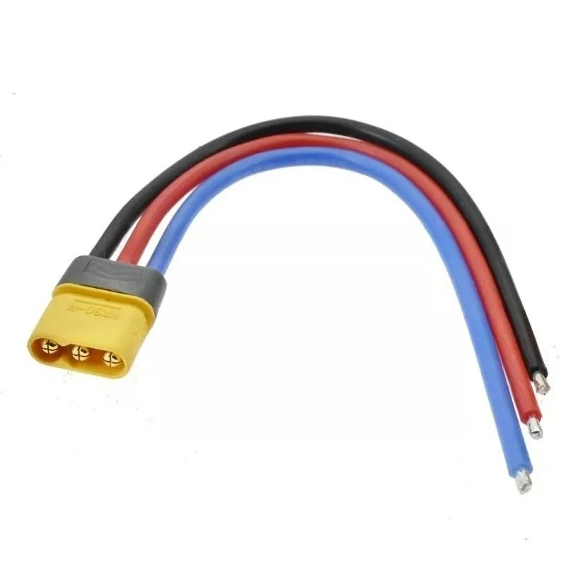 MR30 3‑Pin Banana Connector, 15A Male Female Plug Pair, 3‑Core Lipo Battery Cable Adapter for RC FPV Drone Charger ESC Motor