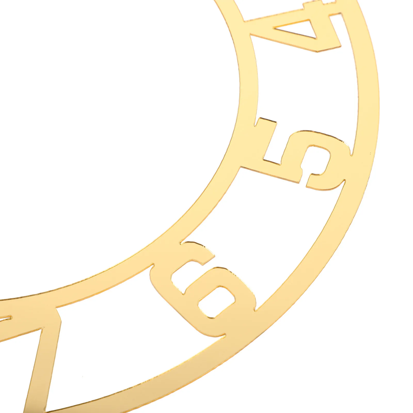 2Pcs Round Acrylic Mirror Clock Face 9.82 Modern Arabic Numerals Wall Decor Panel DIY Clock Making Supplies Arab Numerals Dial