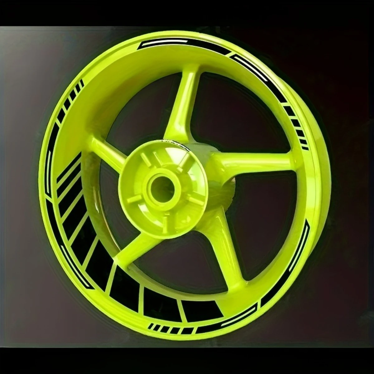 1 مجموعة ل 17in محور دراجة نارية ملصقات الرياضة عجلة ريم مقاوم للماء شارات الفينيل القابلة للإزالة دراجة نارية محور الديكور محور الملحقات #5