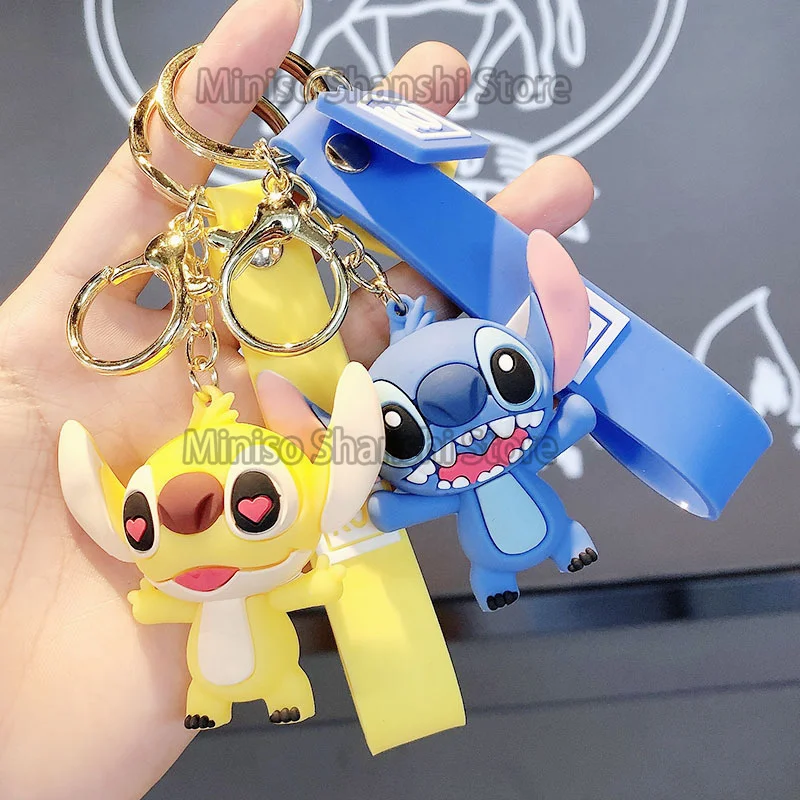 Stitch cartoon pendant PVC keychain keychain bag hanging children's gift lilo and stitching key chain stitch disney accessories