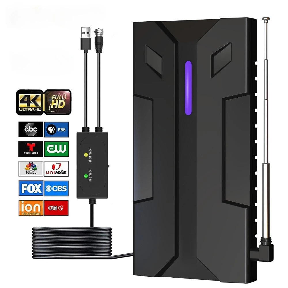 HDTV Digita Antenna for All Smart/Old TV with Amplifier Signal Booster for Local Channels Indoor DTMB ATSC DVB-T2 DMB-T ISDB-T