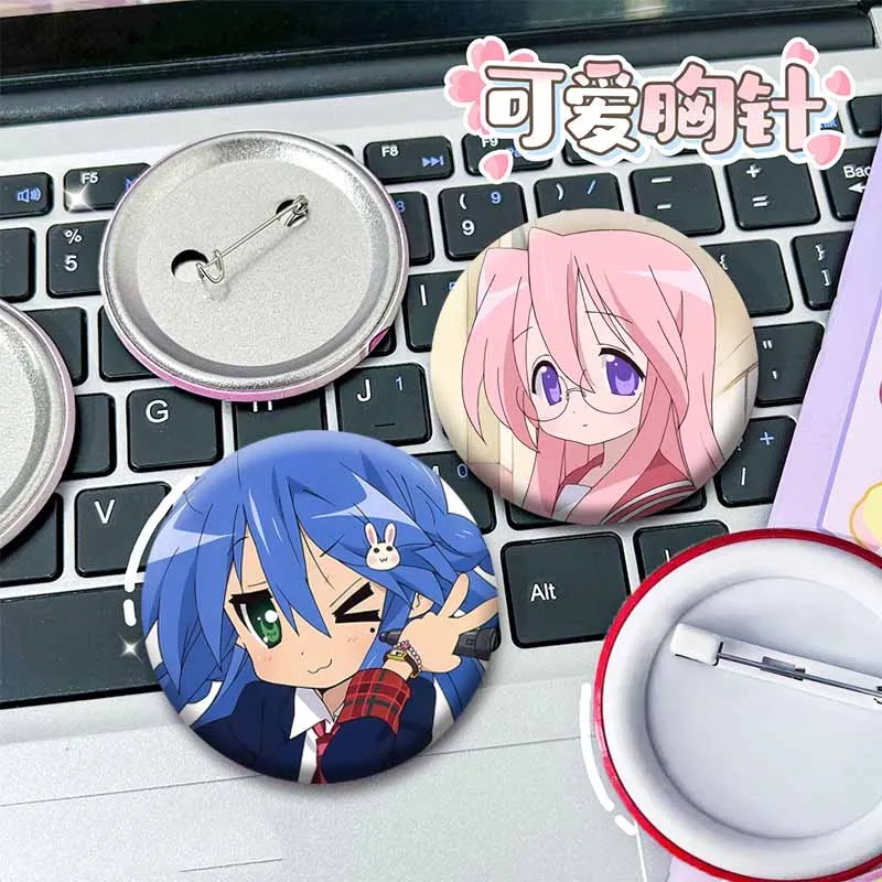 Leuke Anime Lucky Star Emaille Broche Pin Cartoon Figuur Konata Izumi Kagami Tsukasa Miyuki Badge Sieraden Accessoires voor Rugzak