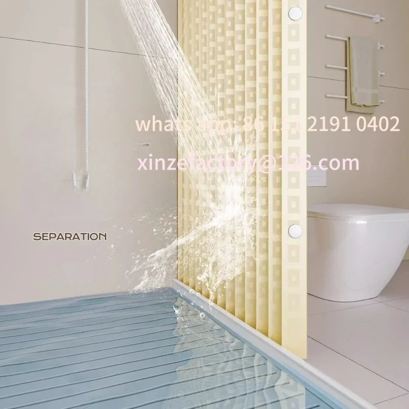 

Customizable Modern Foldable Bath Shower Curtain Waterproof Toilet Partition Panel