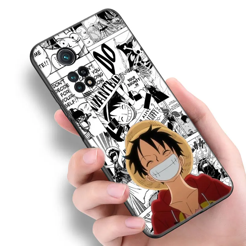 Anime Luffy Pirates King Phone Case For Xiaomi Mi 9 SE 8 10 10T 11 12 13 Lite 9T 11T 12S 12T 13T Pro 5G 11i 12X Black Cover