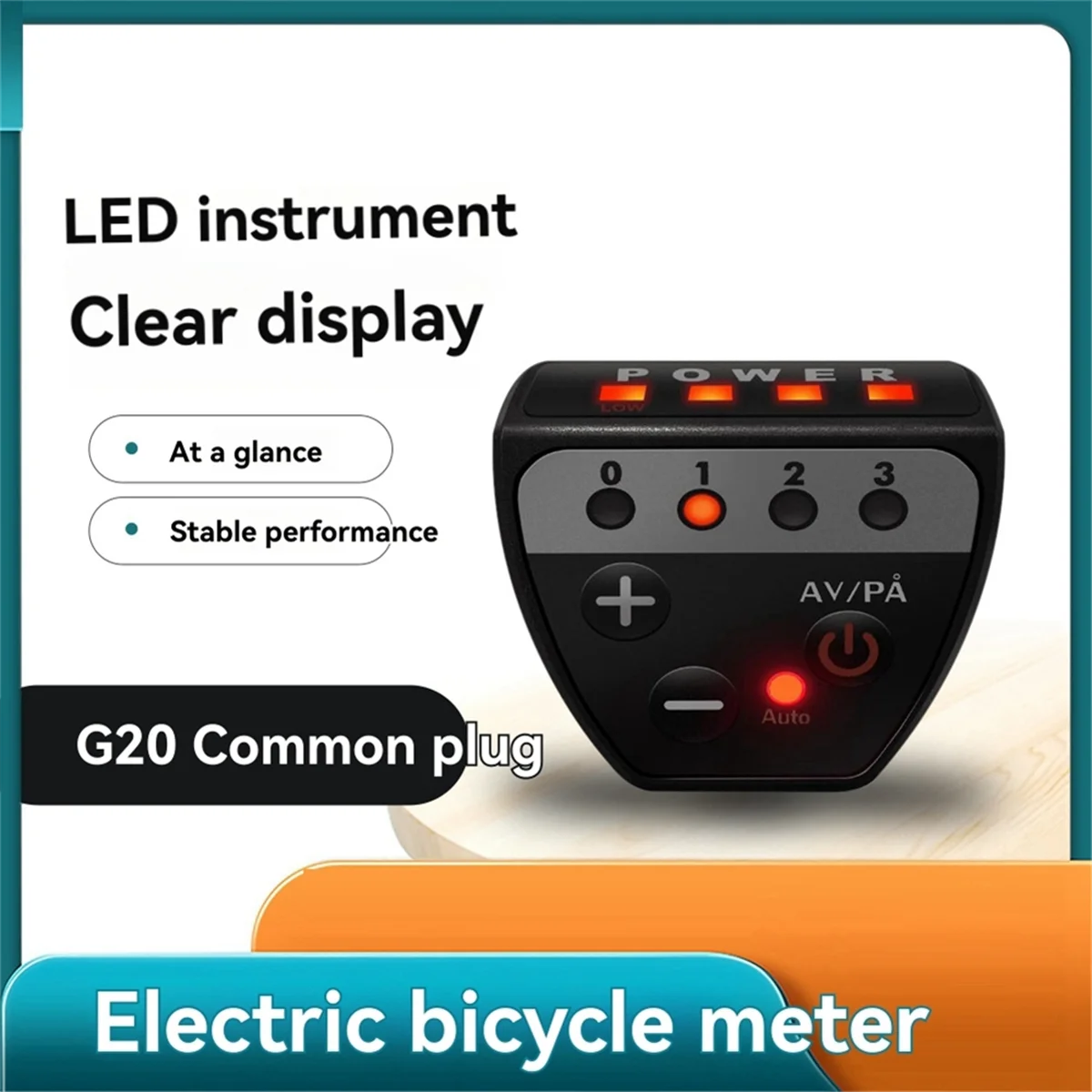

CLCU Ebike G20 Display 36V 48V 5 Pin+2 Pins SM Connector Display LED Instrument for Electric Bicycle Intelligent Control