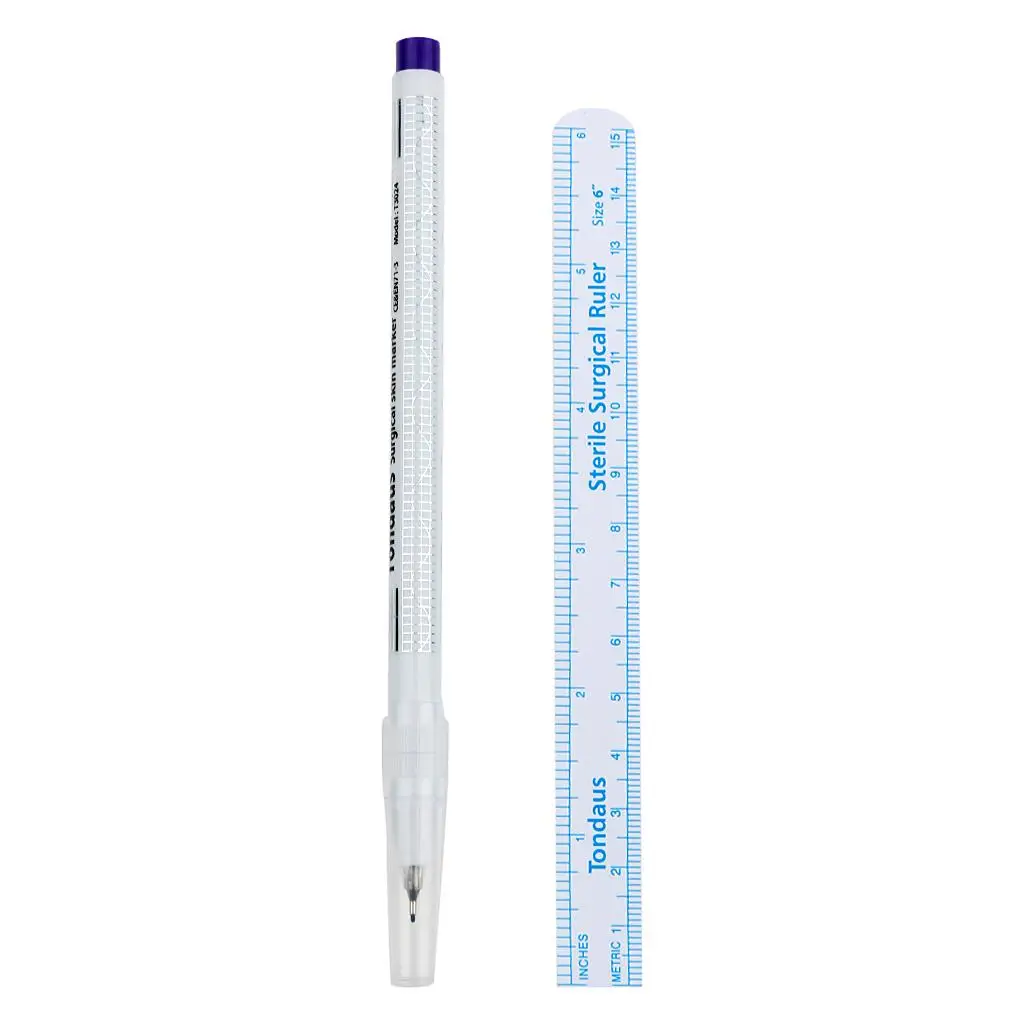 Surgical Skin Marker Stencil Pen Measure Ruler Set Tool Disposable