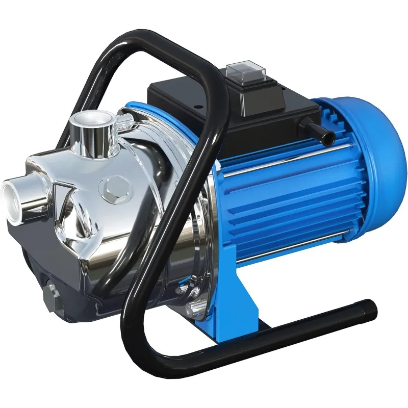 

1 HP Portable Shallow Well Pump, Garden Pump Stainless Steel 876GPH, Jet Pump 125ft, Water Pressure Booster Pump for Home