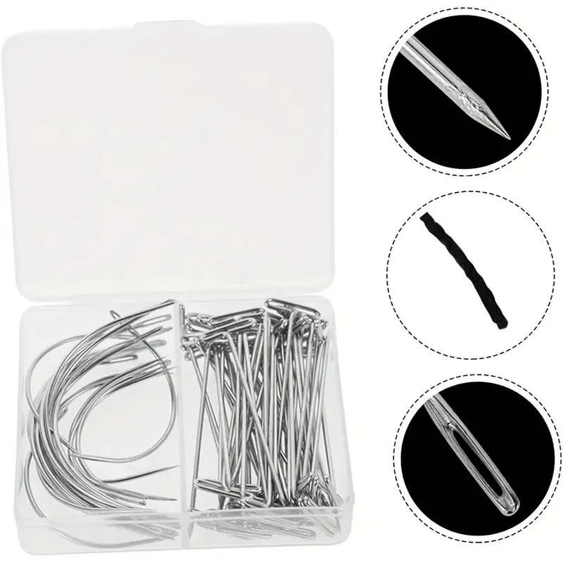 25 قطعة مجموعة مستلزمات صناعة الشعر المستعار للجنسين قبعات شبكية قابلة للتمدد للبالغين مع إبر خيط النسيج ومشابك مشط وأربطة قابلة للتعديل #5