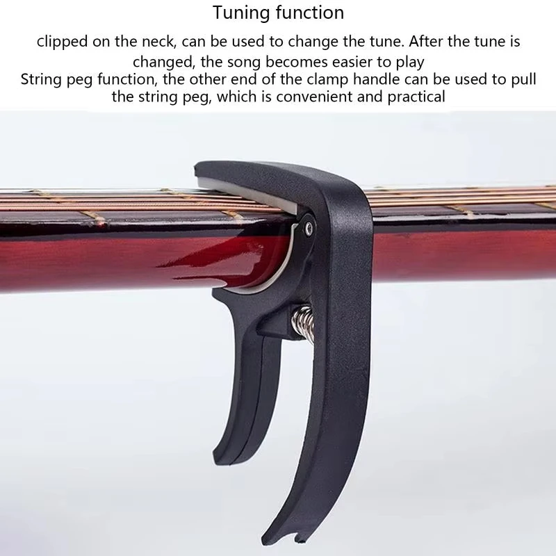 Portable Plastic Guitar Capo For  Acoustic Classic Electric Guitarra Tuning Clamp Musical Instrument Accessories Black