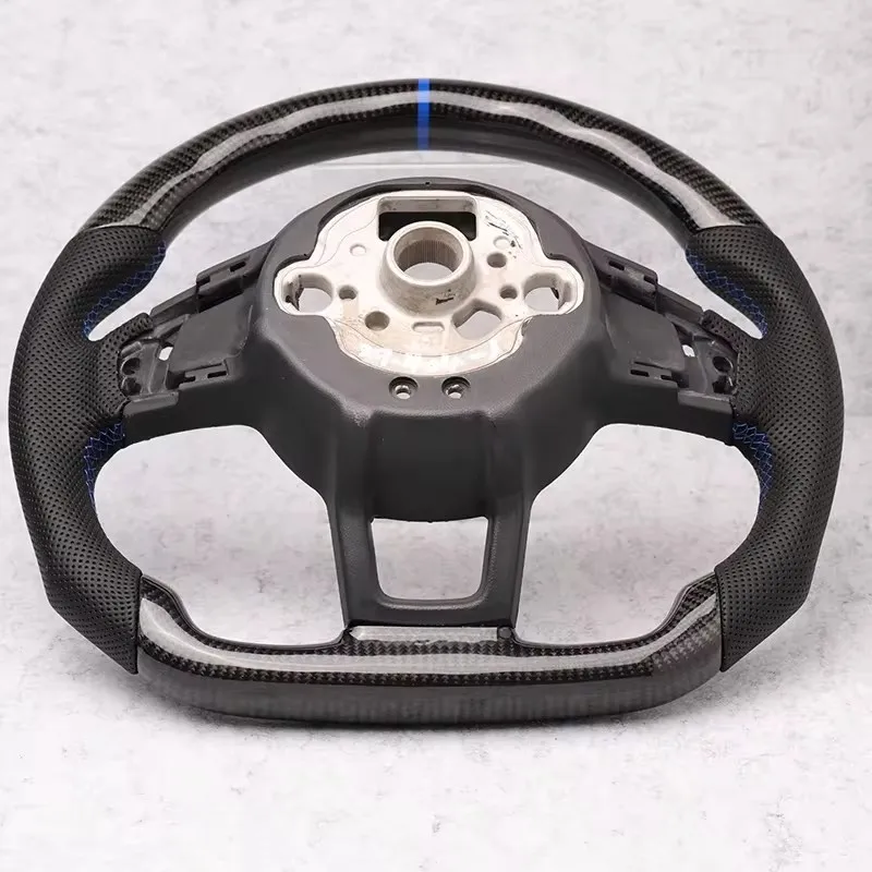 Koolstofvezel Stuurwiel Leer Voor Volkswagen Golf 7 7.5 GTI GTD GTE R 2013-2020 Polo GTI Tiguan passat DSG