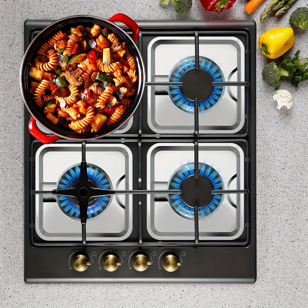 Stainless Steel Square Gas Stove Drip Oil Pan Heat-resistant Stain-resistant Gas Burner Drip Oil Pan Scratch Resistant