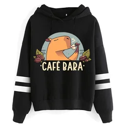 Kawaii Cartoon Capybara Hoodies Women/men Harajuku Fashion Graphic Streetwear Unisex Winter Warm Sweatshirts Hooded Female/male