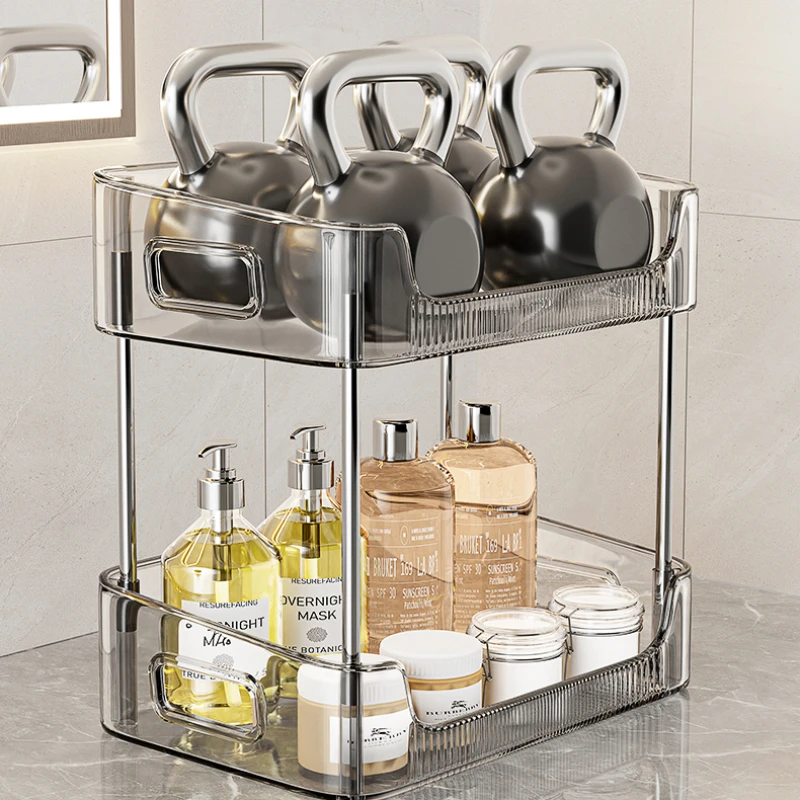 

Acrylic Non Perforated Transparent Cosmetics Storage Rack Toilet Skin Care Products Perfume Storage Strong Load-bearing Space