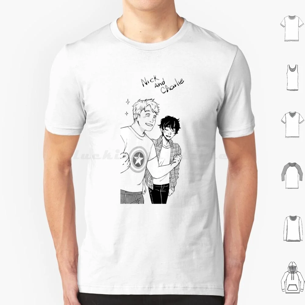 Heartstopper 8 T Shirt Big Size 100% Cotton Heartstopper Charlie Love Spring Nelson Bisexual Nick Heartstopper Wallpaper Cute