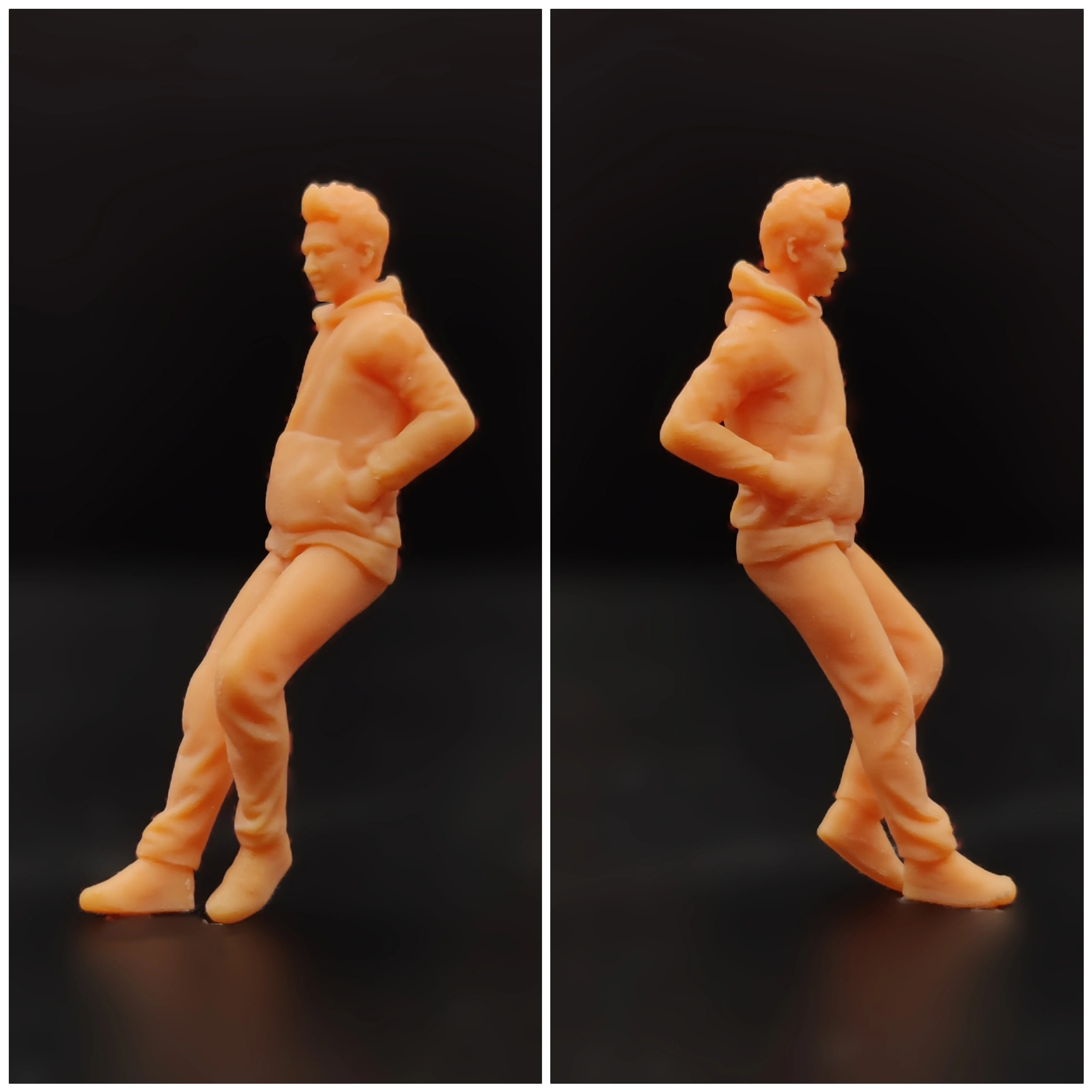 1/64 1/43 피규어 체중계 모델 송진 남자 모자 자세와 무채색 미니어처 디오라마 Hand-paintedT813 T814