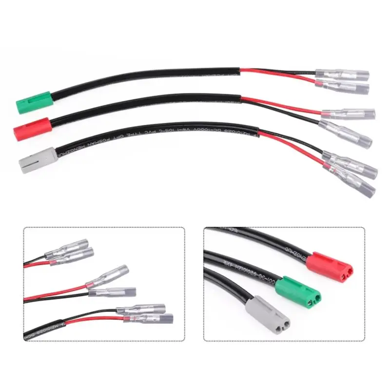 Turn Signal Cables Adapter Connector 3Pcs For DUKE 390 250 200 125 License Plate Light Wire Leads Harness 390 Adventure