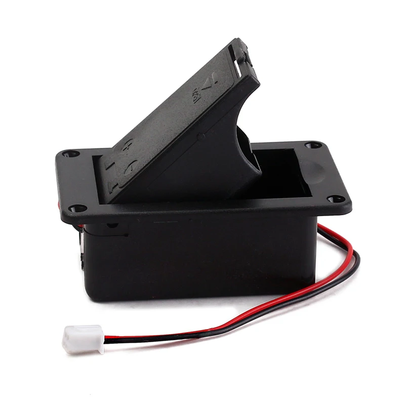 1PC 9V Battery Holder Case Box Cover For Guitar Bass Active Pickup Connector