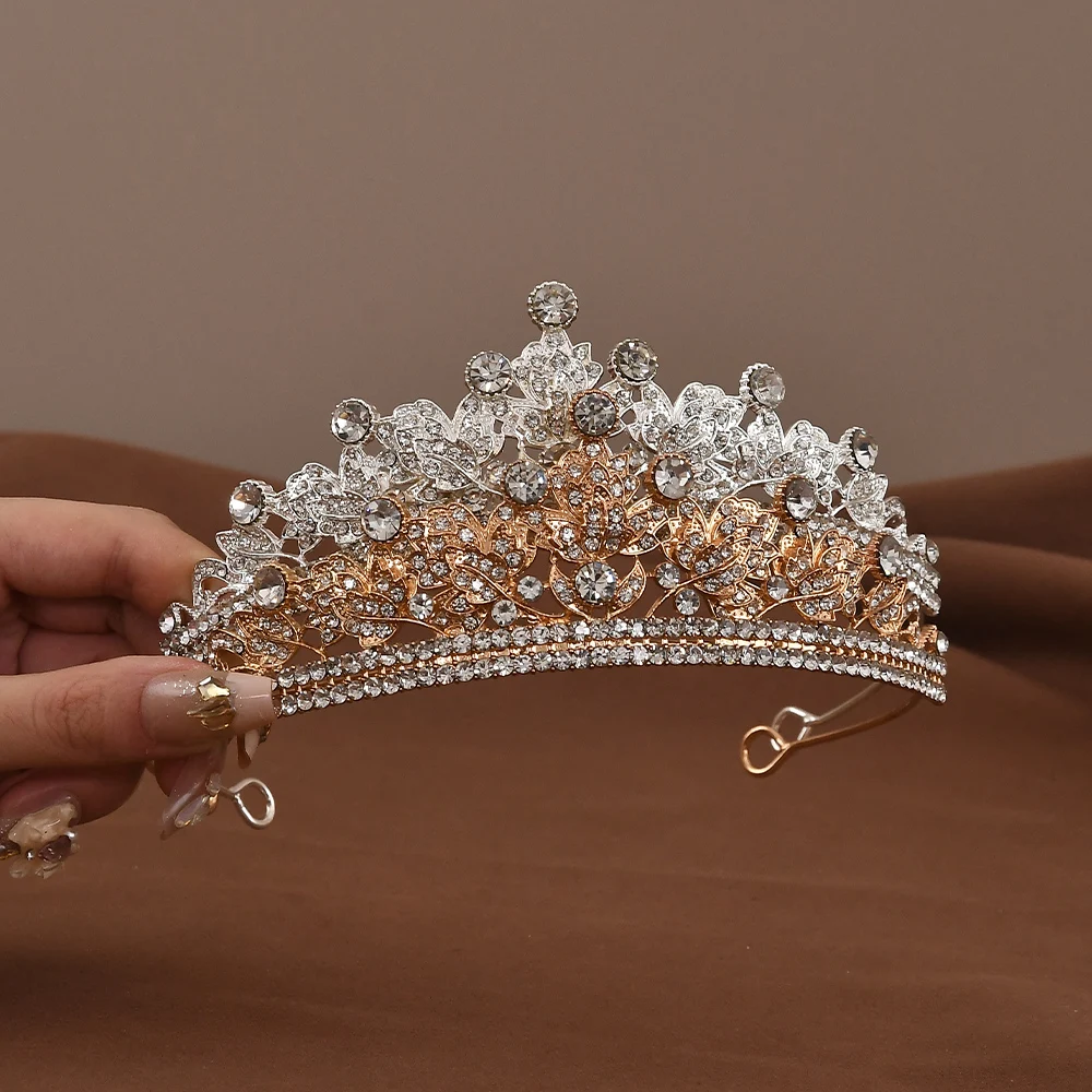 Fashion Crystal Crowns Rhinestone Tiaras Princess Diadem Bridal Wedding Prom Party Hair Accessories Jewelry Ornaments