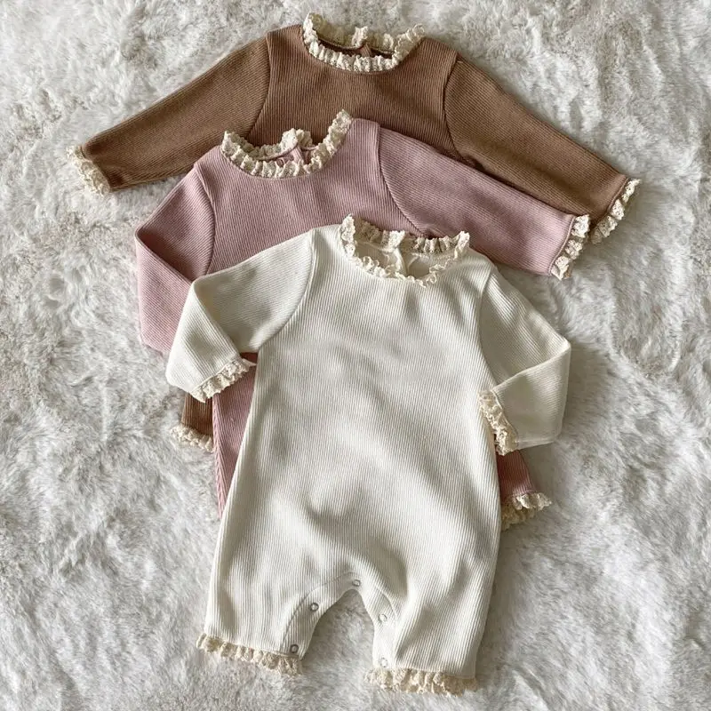 

Spring Autumn Girls Rompers Toddler Baby Bodysuits One-Pieces Baby Long Sleeve Crawling Clothes Girls Jumpsuit