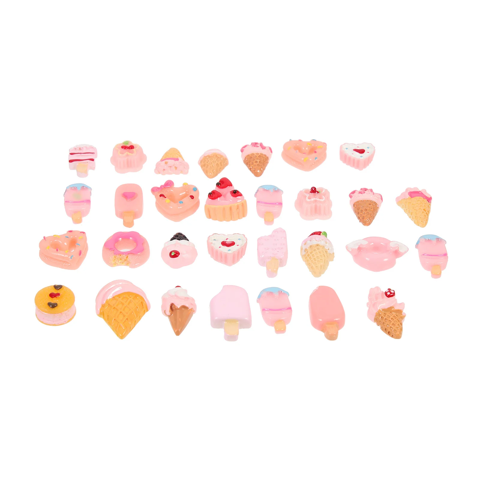 30 pièces Simulation alimentaire parure bricolage coque de téléphone breloque résine artisanat ornement Kawaii ongles breloques léger Design Compact