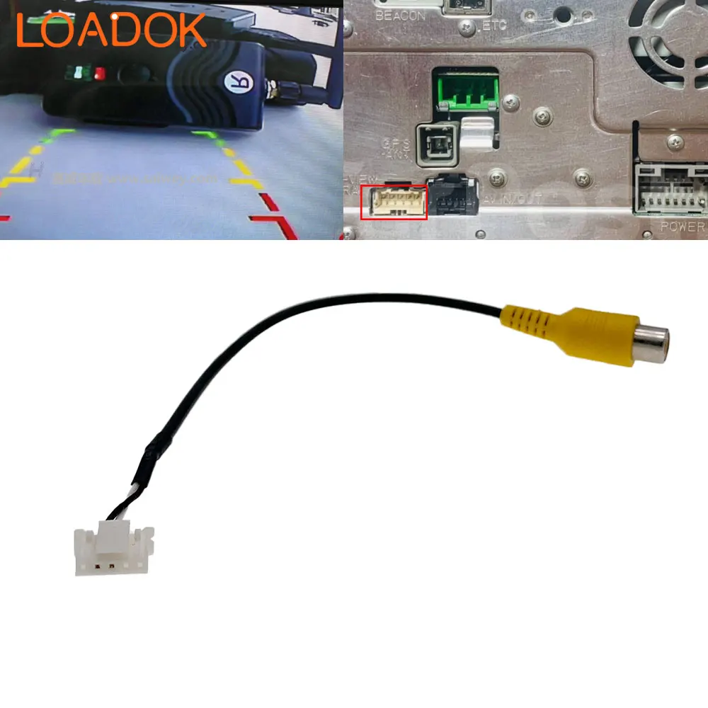 5Pin Car Radio Rear View Camera Video RCA Output Cable Adapter For Panasonic Strada CA-LNRC10D CN-HDS620D 625D 630D 635D 700D