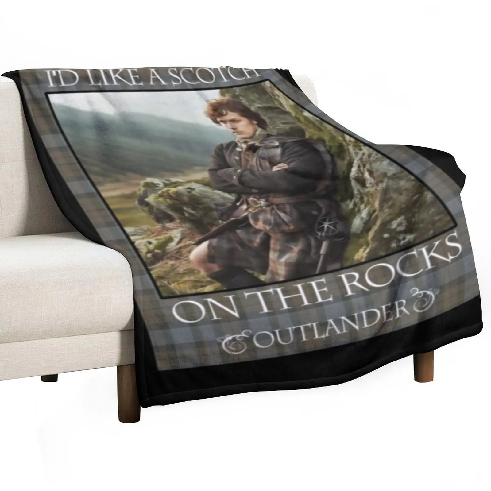 

Outlander On Starz T-ShirtI'd Like a Scotch on the Rocks Throw Blanket Blankets For Sofas Loose Bed Soft Big Blankets