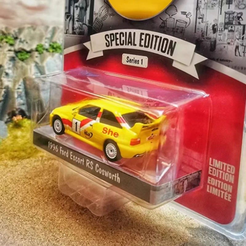 GreenLight Diecast 1:64 Scale 1996 Escort RS Cosworth Alloy Car Model Classic Collection Display Toys